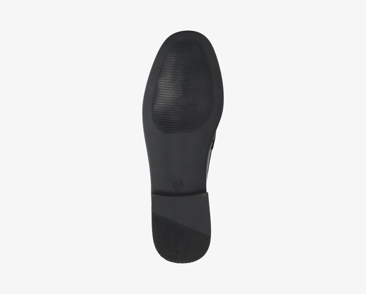 Anica 1-a black patent leather loafer - black sole