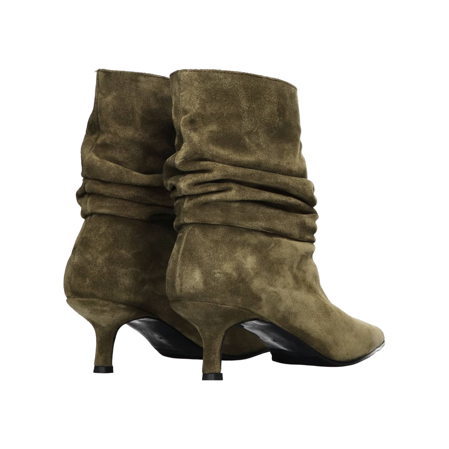Faya 1-e khaki suede short wrinkle boot