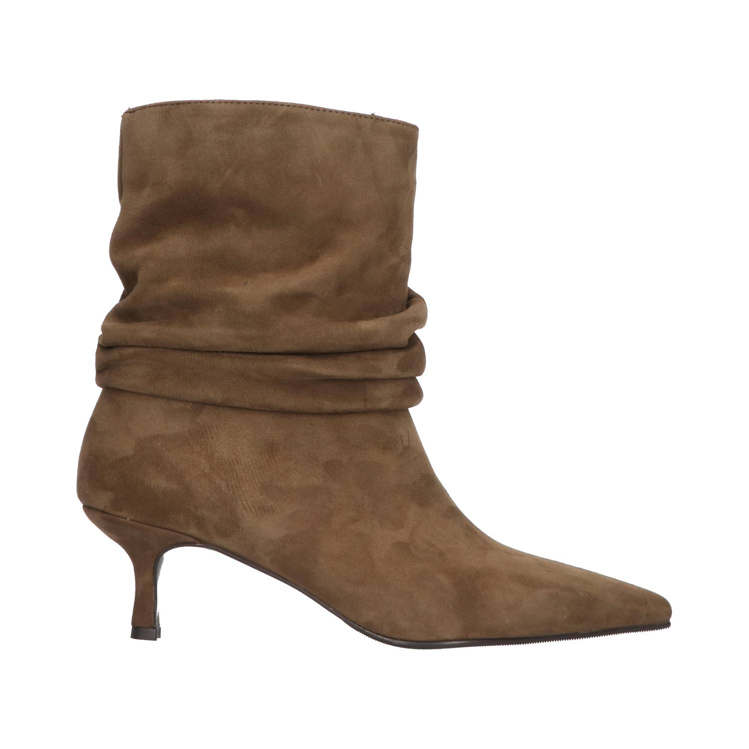 Faya 1-f taupe suede short wrinkle boot