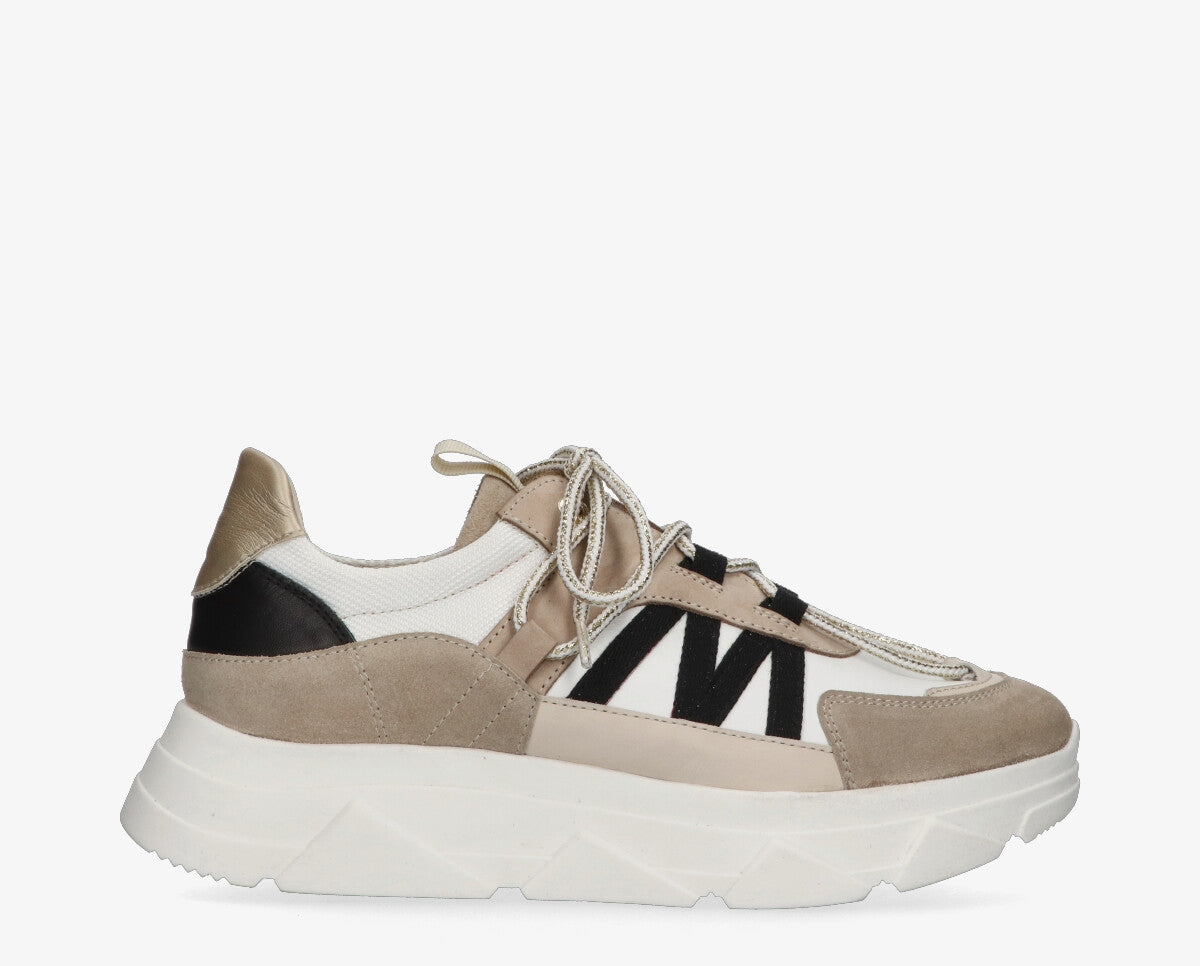 S-Kady fat 29-a beige multicolour sneaker - white sole
