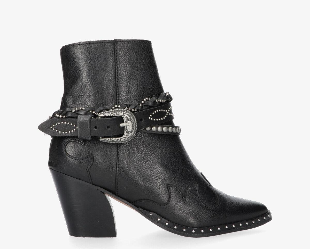 Leren sierriempje 1-b zwart - Tango Shoes