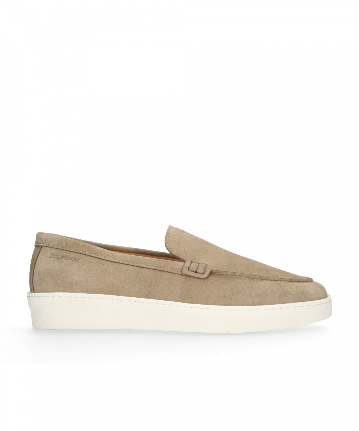 Bean 1-a beige suede loafer - white sole