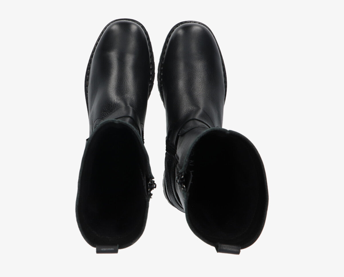 Via Roma 15 Zwarte Leren Bikerlaars Met Zilveren Gespen Black Dames 84 1375155 Via Roma 15 Zwarte Leren Bikerlaars Met Zilveren Gespen Black Dames 84 1375155