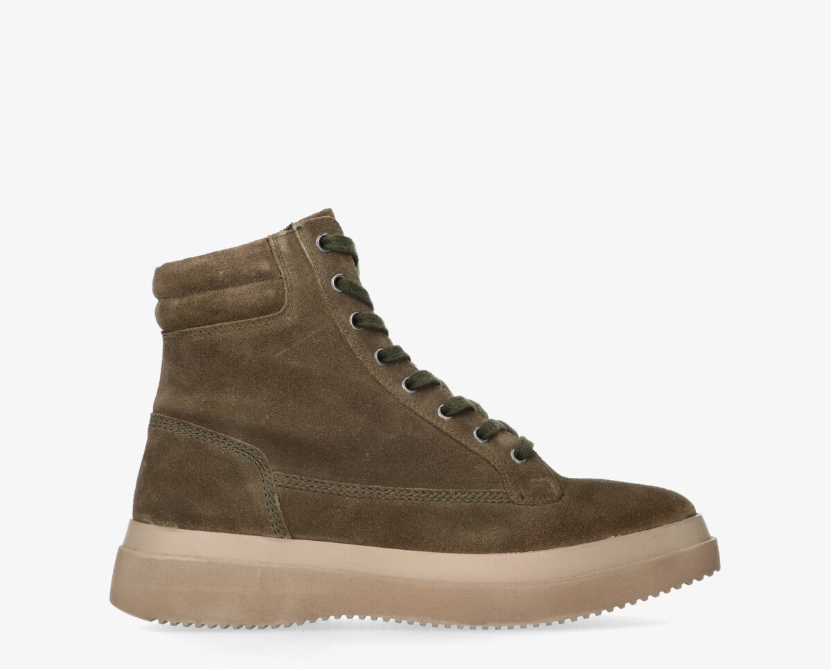 Marien 1-c Khaki laced boot - rubber sole