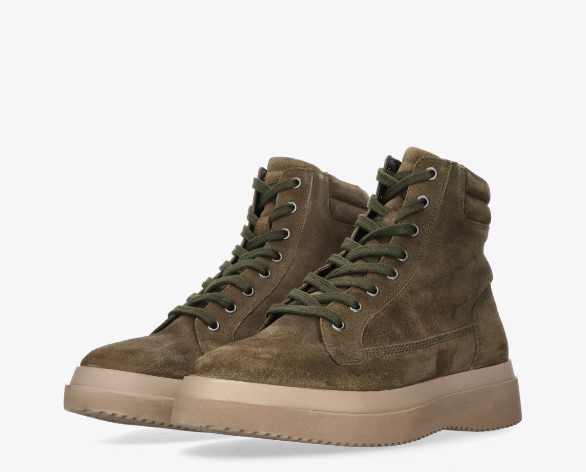 Marien 1-c Khaki laced boot - rubber sole