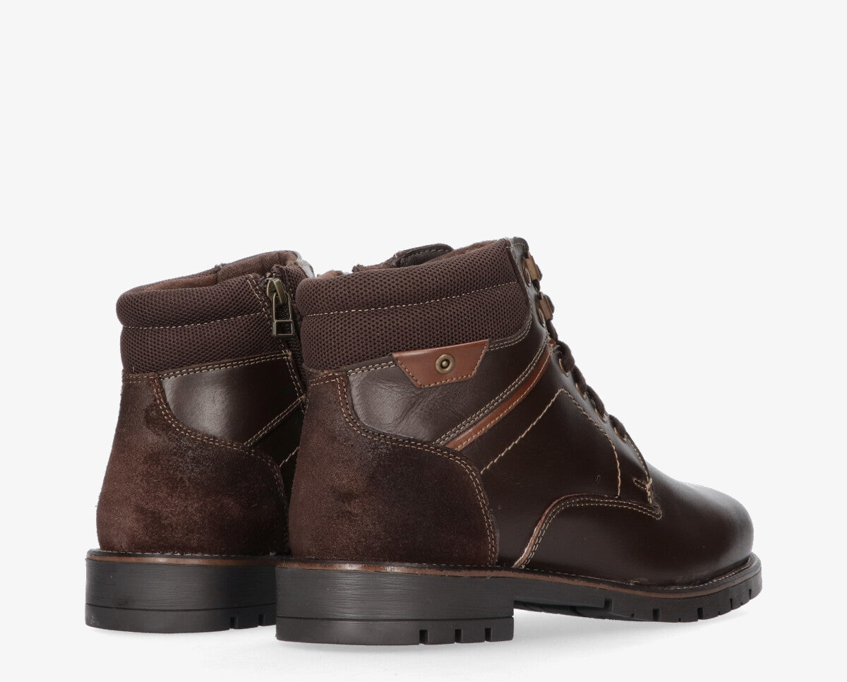 Teun 1-b Brown laced boot - rubber sole