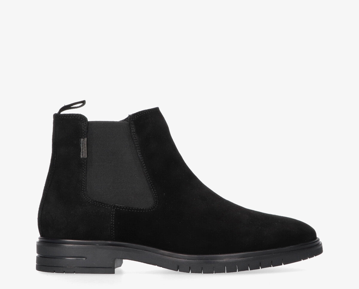 Thomas 1-a black suede chelsea boot - black sole