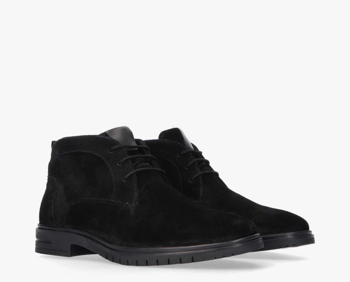 Thomas 2-a Black suede shoe laces  - black sole