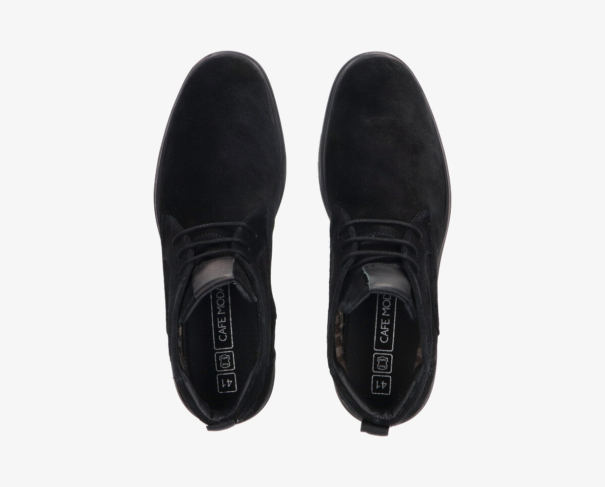 Thomas 2-a Black suede shoe laces  - black sole