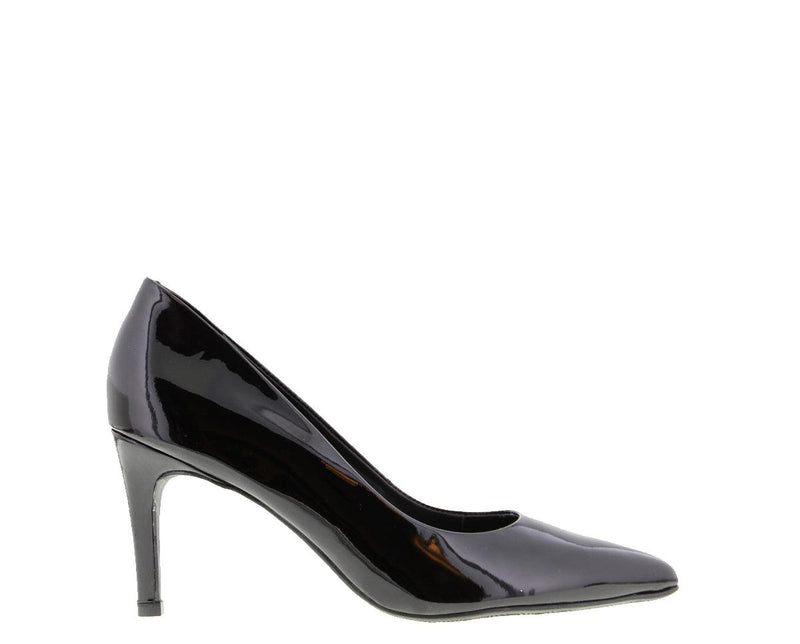 Barbara 1-e patent black pump - stiletto heel/sole - Tango Shoes